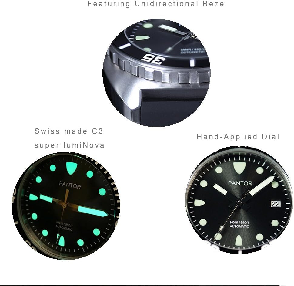 Dive Watch, Automatic Watches for Men with Rubber Strap_Sealion Diver Watches