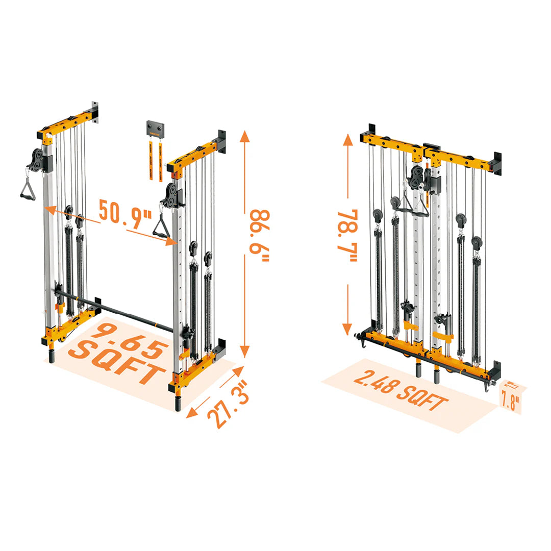 Folding Wall-Mounted Smith Machine