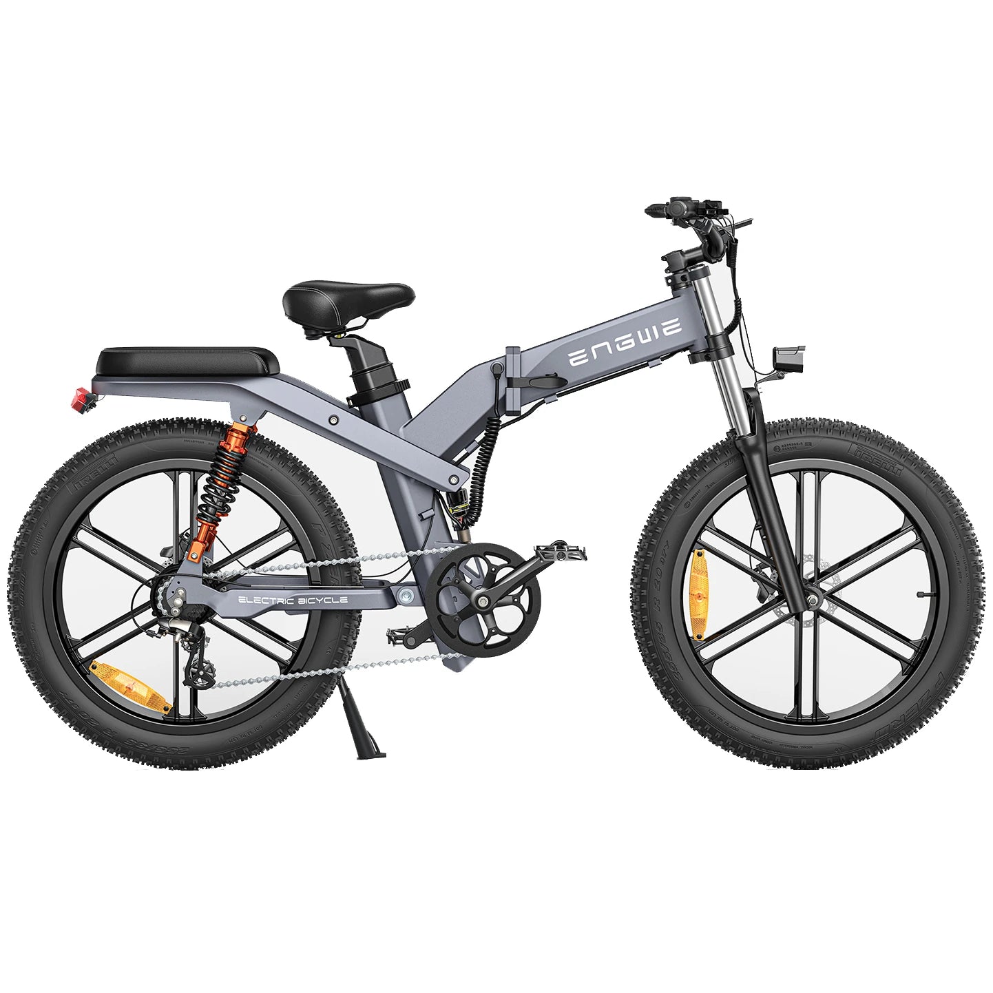 [EU DIRECT]  X26 Electric Bike 19.2Ah+10Ah Dual Batteries 1000W Folding Electric Bike 26*4.0 Inch Fat Tire 120-150Km Mileage Range E Bike for Mountain Snowfield Road Triple Suspension System Dual Oil Disc Brake for All-Terrain Roads Mountain E-Bike