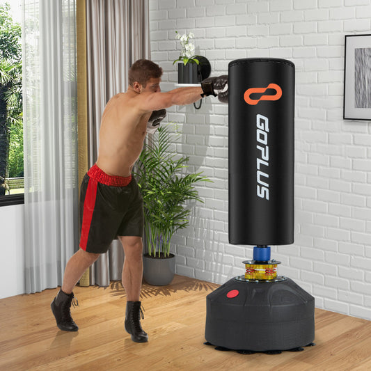 Freestanding Punching Bag Kickboxing Bag with Stand and Suction Cup Base