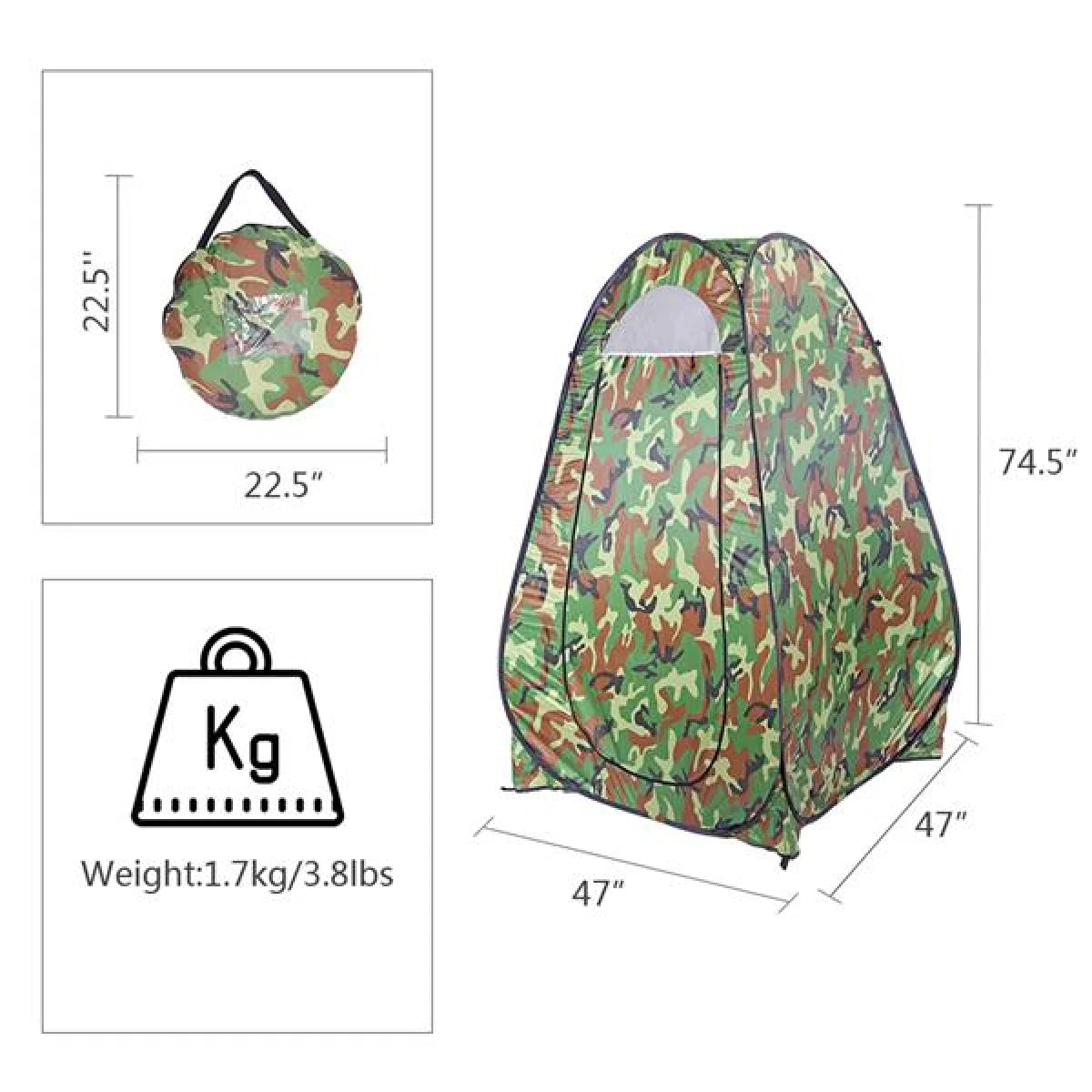 [US in STOCK] Camping Tent for Camping Biking Toilet Shower Beach Privacy Tent