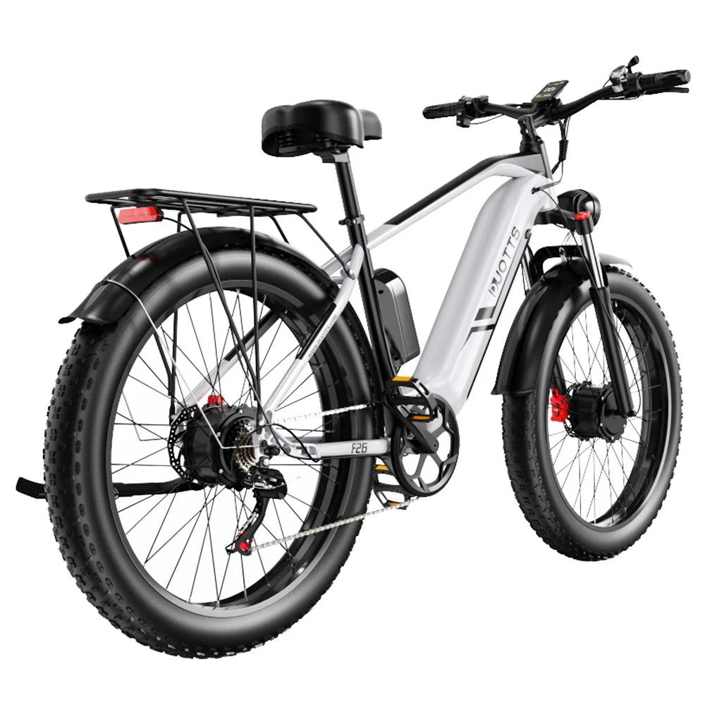 [EU DIRECT]  F26 Electric Bike 48V 20AH Samsungbattery 750W*2 Dual Motors 26*4.0Inch Fat Tires APP Support 50KM Max Mileage 150KG Max Load Electric Bicycle