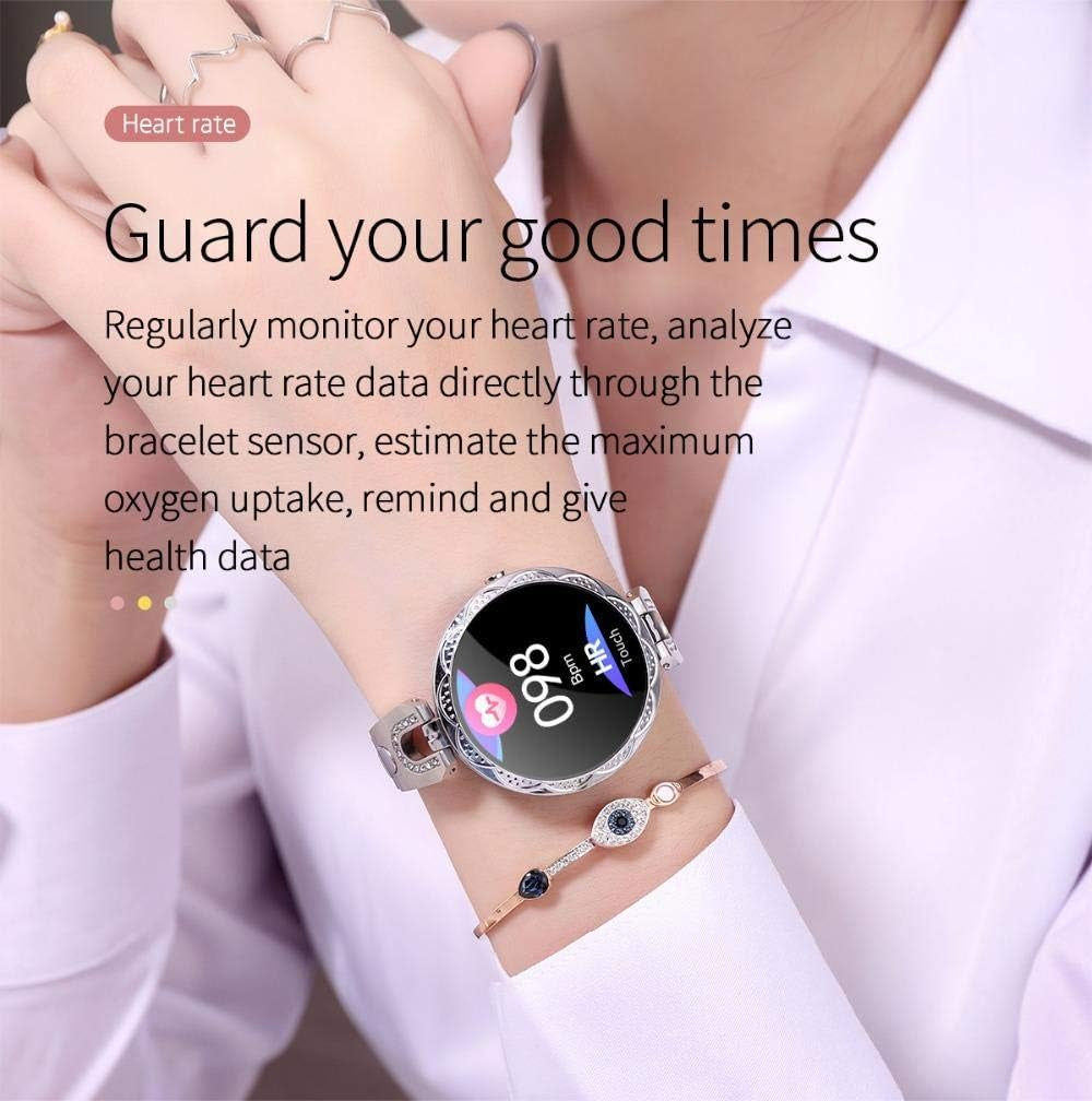 Smart Watch for Women, Smart Bracelet Blood Pressure Heart Rate Monitor Sleep Activity Fitness Tracker for Iphone 13 12 11 Pro Max Mini Android Ios Samsung(Silver)