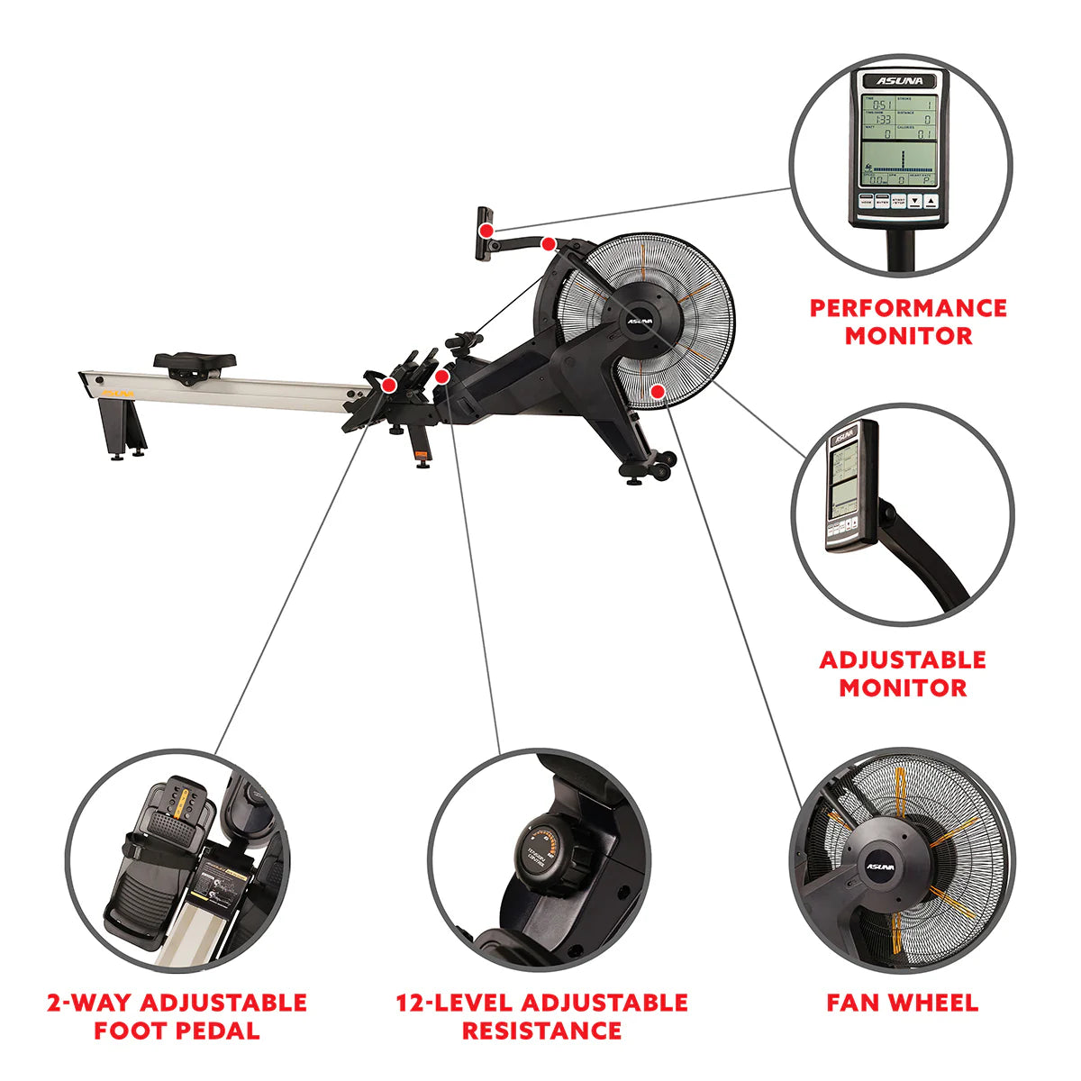 Ventus Air Magnetic Rower