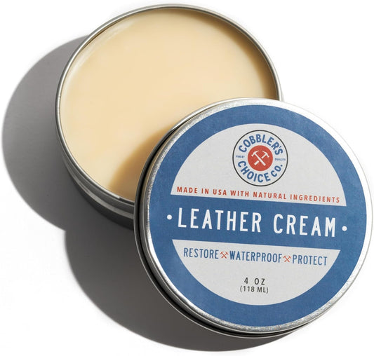 All Natural Leather Cream - Made with Triple Filtered Beeswax