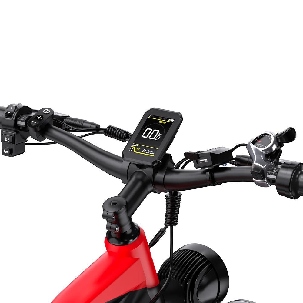 [EU DIRECT]  F26 Electric Bike 48V 20AH Samsungbattery 750W*2 Dual Motors 26*4.0Inch Fat Tires APP Support 50KM Max Mileage 150KG Max Load Electric Bicycle